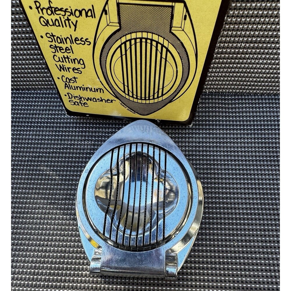 Vintage Hoan Cast Aluminum Egg Slicer with Original Box - Retro Kitchenware